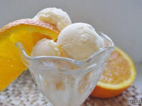 Апельсиновое мороженое вкусное